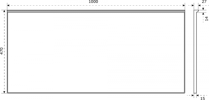 Столешница Good Door 100x47 см ст00019, белый