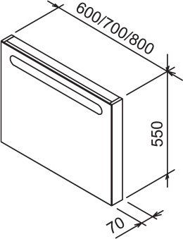 Зеркало 60 см Ravak Chrome X000000968 капучино