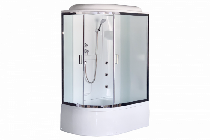 Душевая кабина 120х80 см Royal Bath BK RB8120BK2-M-CH-R стекло матовое с гидромассажем