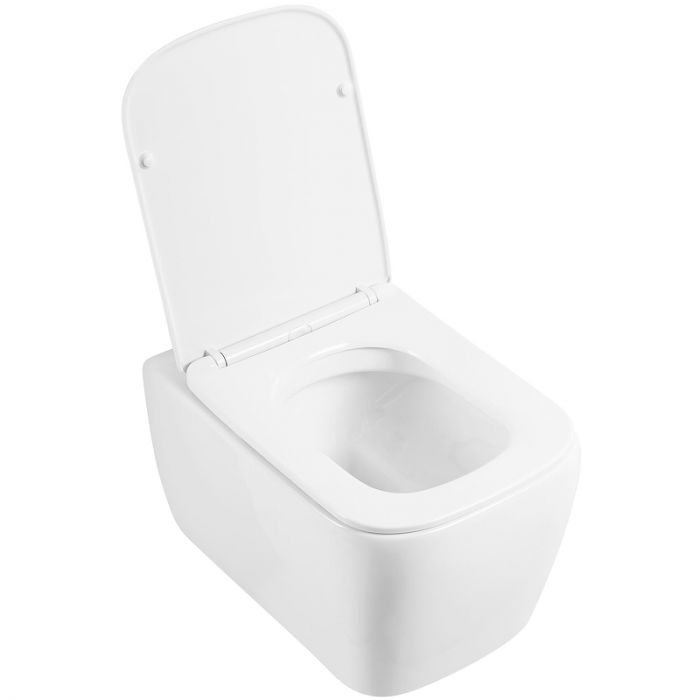 Подвесной унитаз BelBagno Veneto BB132CHR/BB132SC безободковый с сиденьем микролифт, белый