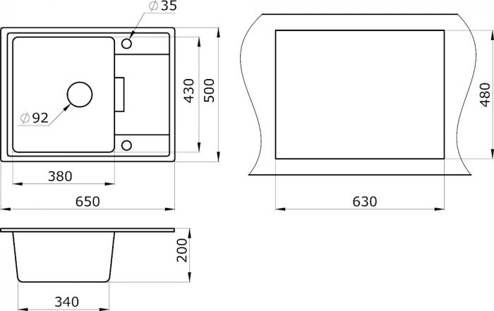 Кухонная мойка Paulmark Weimar PM216550-DG графит