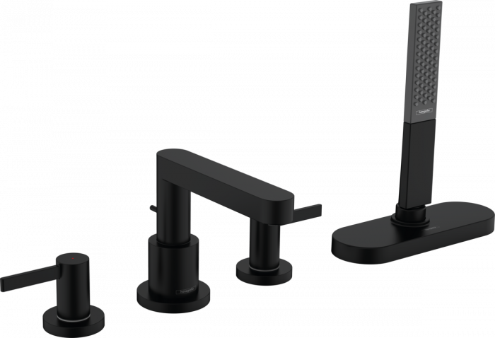Смеситель на борт ванны Hansgrohe Finoris 76444670, матовый чёрный