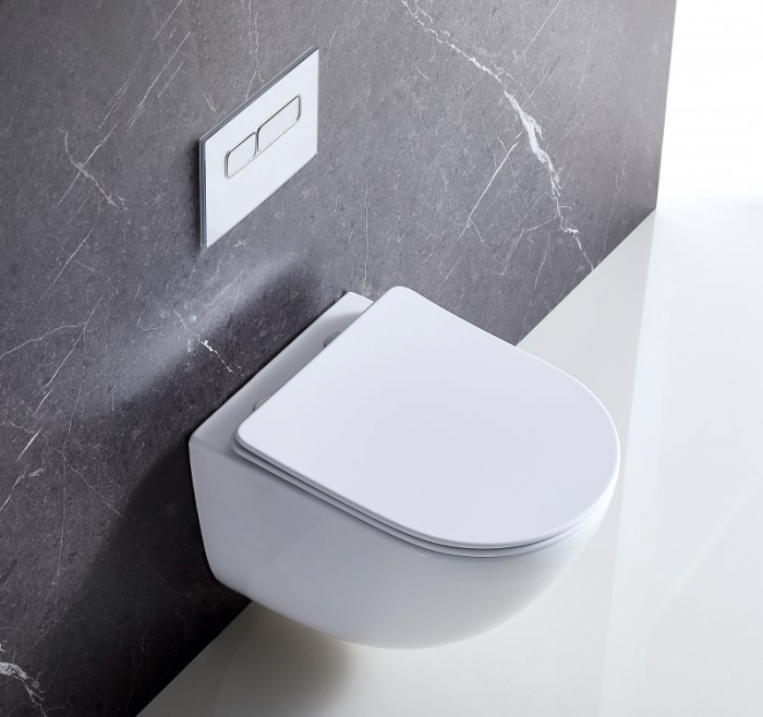 Подвесной унитаз BelBagno Amanda BB051CHR/BB051SC безободковый с сиденьем микролифт, белый