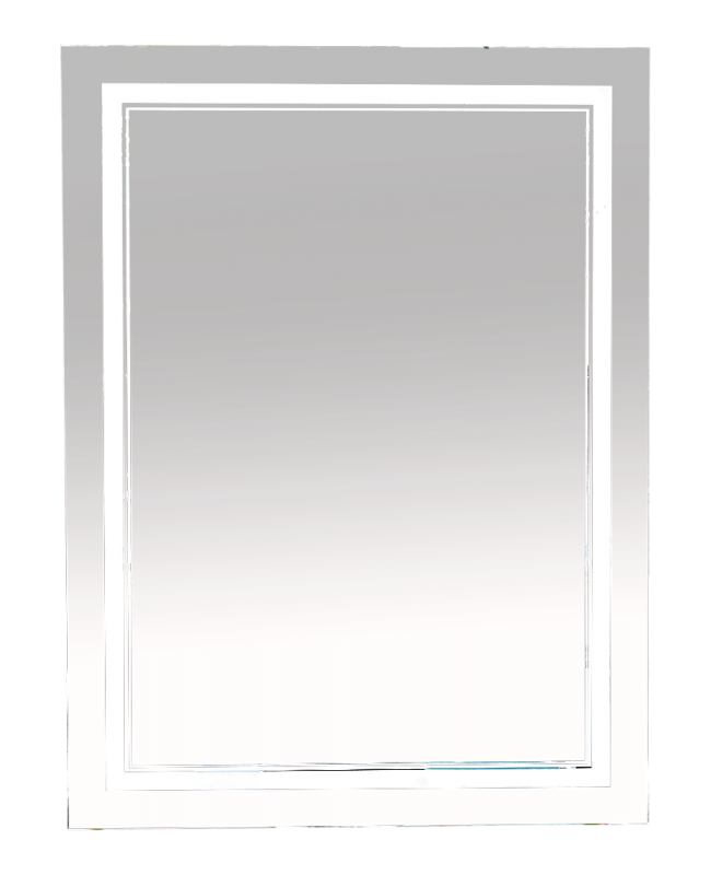 Зеркало LED 600х800 Misty 2 Неон П-Нео060080-2ПРСНКДВП, сенсор на корпусе