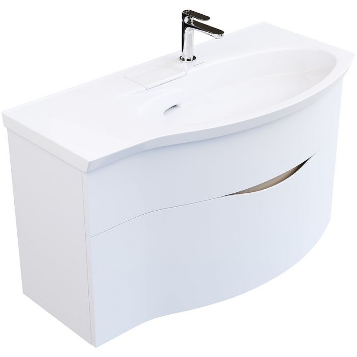 Тумба под раковину Kerama Marazzi Riva 100 R RV.100Rh\WHT.M подвесная Белая матовая