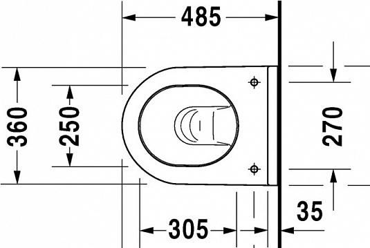 Подвесной унитаз Duravit DuraStyle Basic Rimless 2562090000 безободковый