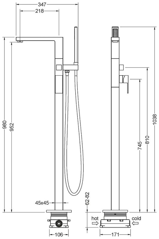 Смеситель для ванны и душа Timo Selene 2210/17Y-CR золото матовое