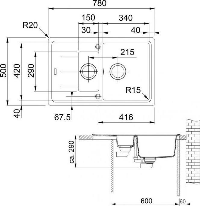 Кухонная мойка Franke Basis BFG 651-78 бежевый