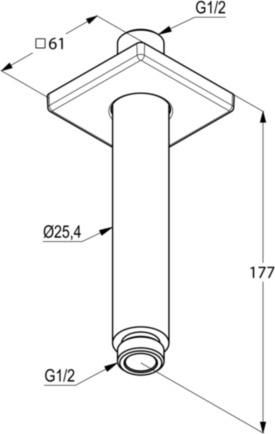 Кронштейн для верхнего душа Kludi A-QA 6653591-00, белый
