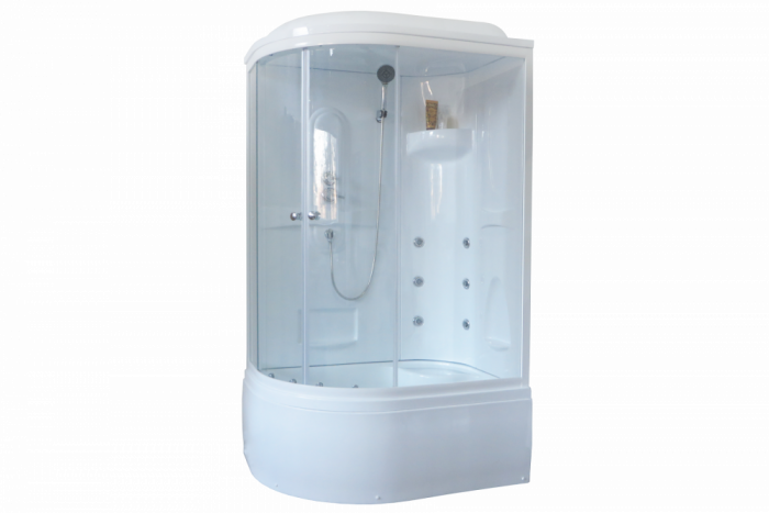 Душевая кабина 120х80 см Royal Bath ВК RB8120BK2-T-R стекло прозрачное с гидромассажем