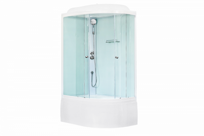 Душевая кабина 120х80 см Royal Bath ВК RB8120BK5-WT-L стекло прозрачное