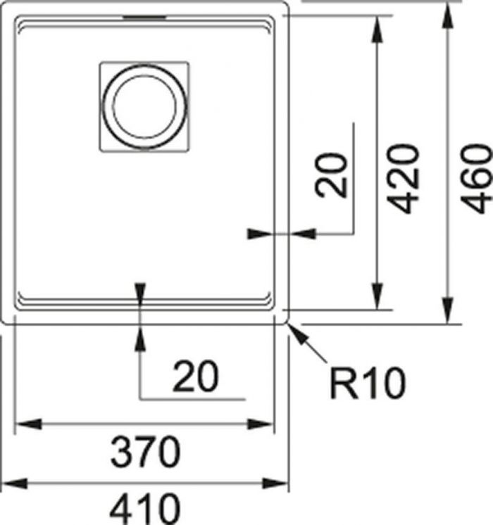 Кухонная мойка 41 см Franke Kubus KNG 110-37 125.0512.451, белый