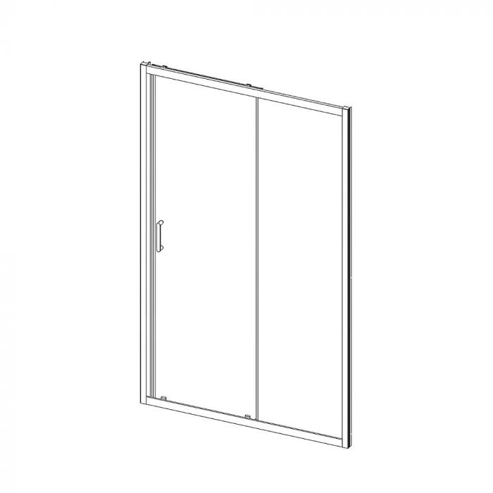 Душевая дверь Vincea Alpha VDS-3AL110CLG 110x190 см, брашированное золото, стекло прозрачное