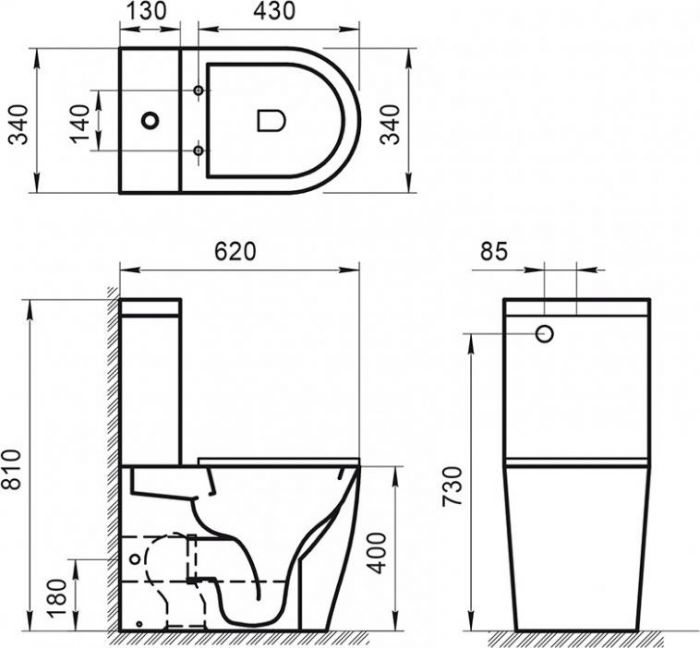 Унитаз-компакт BelBagno Sfera-TR BB2128CPR с бачком BB2128T