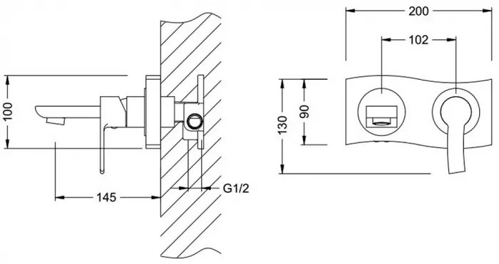 Смеситель для биде Hansgrohe Talis E 71720140, бронза