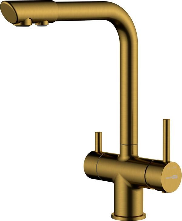 Смеситель для кухни Wasserkraft A8387, матовое золото