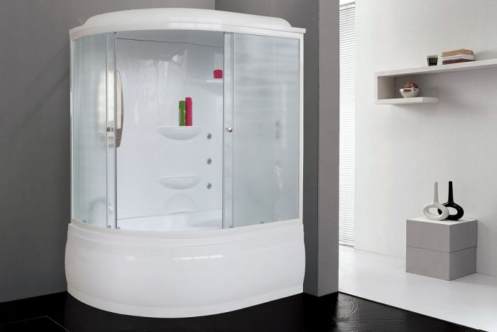 Душевая кабина 140х95 см Royal Bath ALP RB140ALP-C-R стекло матовое с гидромассажем