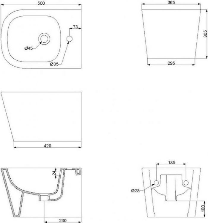Биде подвесное BelBagno Albano BB120BH