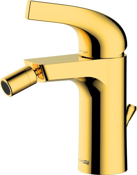 Смеситель для биде WasserKraft Sauer 7106, глянцевое золото