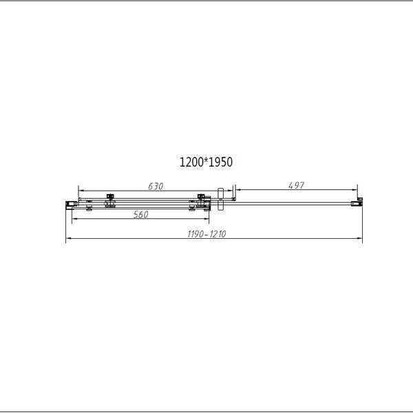 Душевая дверь Vincea Como-N VDS-4CN120CLB 120x195 см, черный, стекло прозрачное
