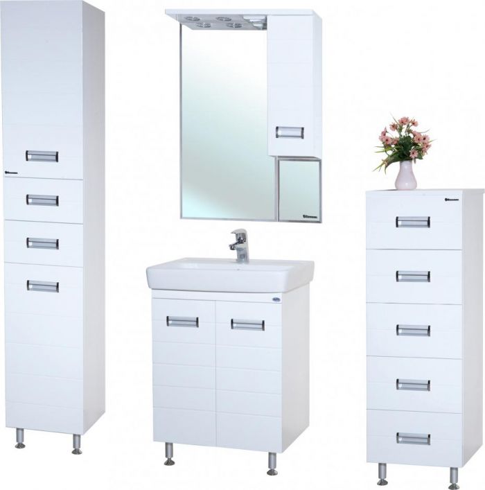 Тумба с раковиной Bellezza Сиена 60 белая