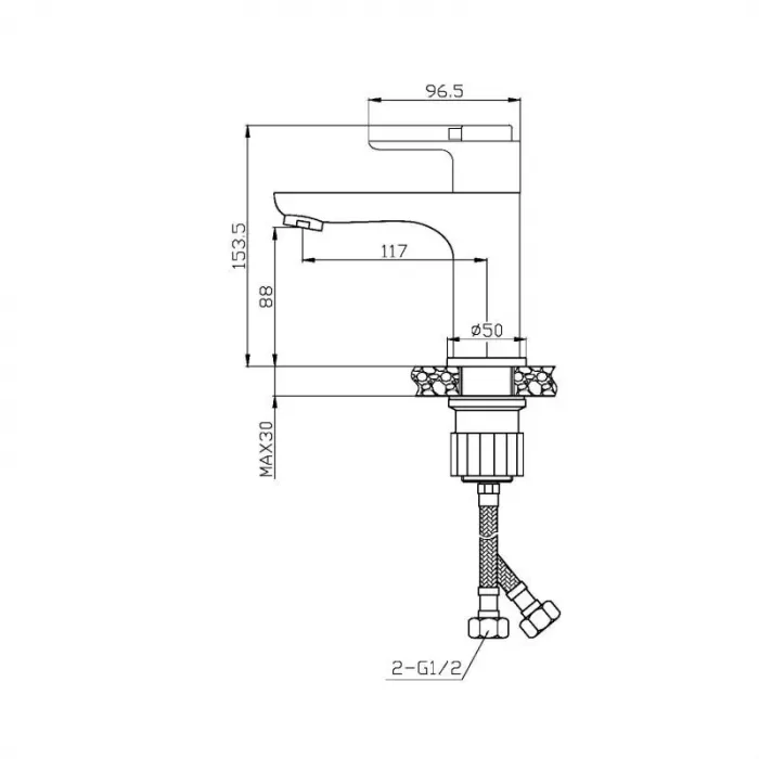 Смеситель для раковины Orange Thermo T19-021cr хром
