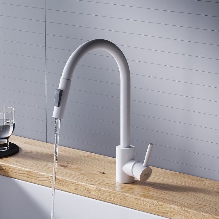 Смеситель для кухни Dorff Logic D3007533, белый матовый