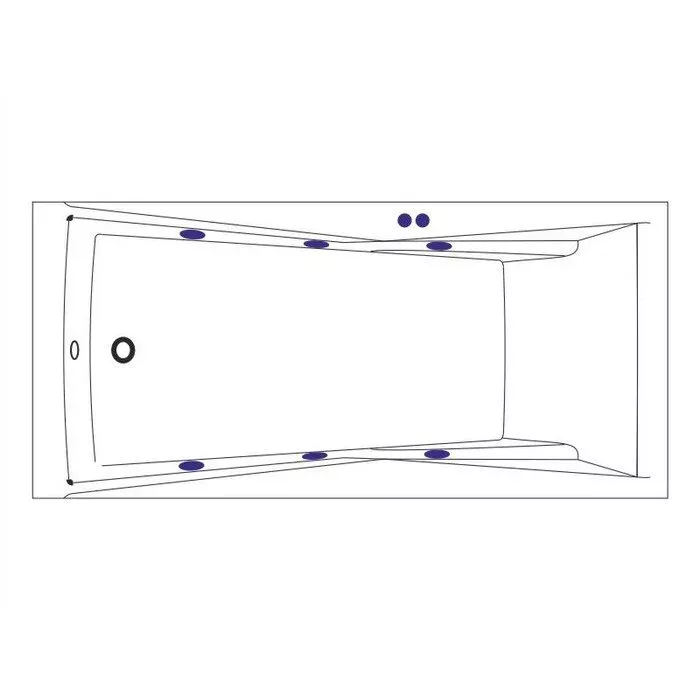 Акриловая ванна Excellent Palace 170х75 WAEX.PAL17.SOFT.GL золото, белый