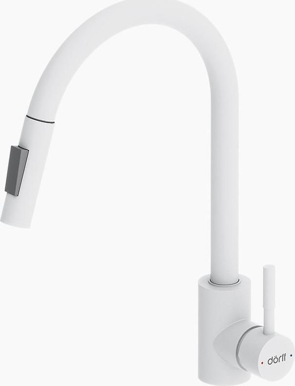 Смеситель для кухни Dorff Logic D3007533, белый матовый