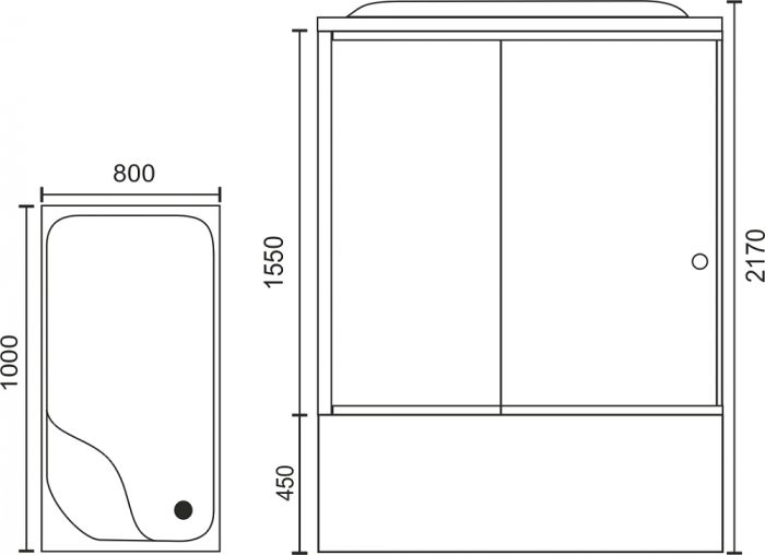 Душевая кабина Royal Bath RB 8100BP3-WT L