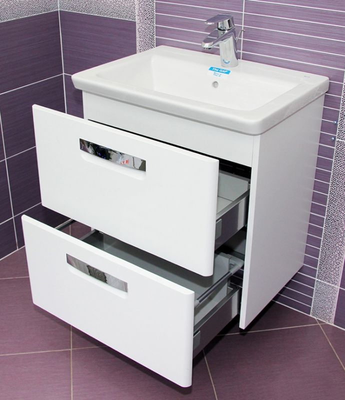 Тумба для комплекта 60 см Roca Gap ZRU9302734 белая матовая