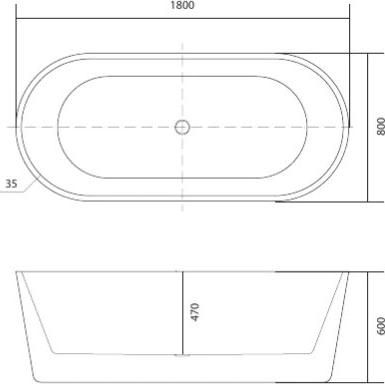 Акриловая ванна Aquatek Ово 180x80 см AQ-99880, белый