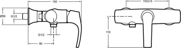 Смеситель для душа Jacob Delafon Symbol E71682-CP