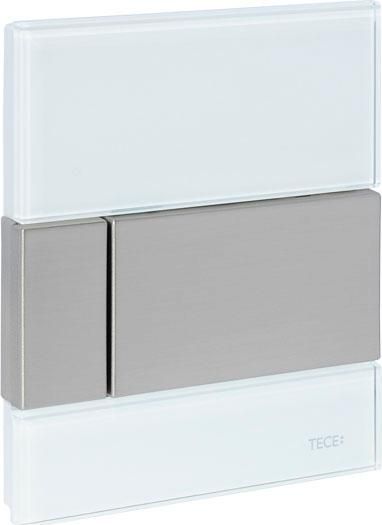Кнопка смыва Tece Square Urinal 9242801 белое стекло (кнопка сатин)