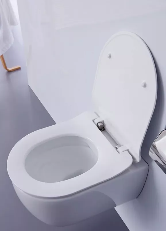 Подвесной унитаз SSWW NC2038V безободковый, крышка-сиденье Slim-Soft