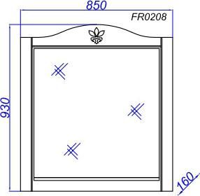 Зеркало Aqwella Франческа FR0208 85 см, белое