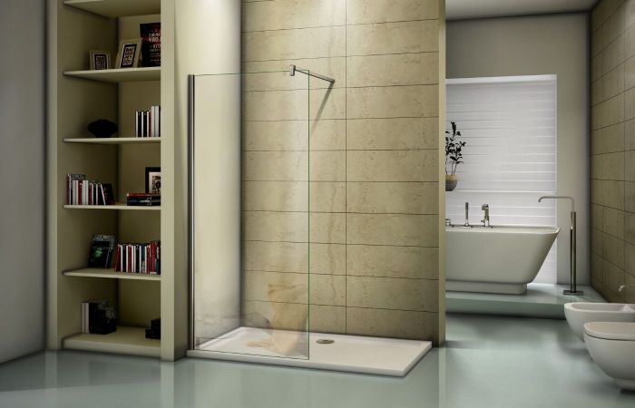 Душевая перегородка 80 см Good Door Walk In SP-80-C-CH ВИ00003 стекло прозрачное