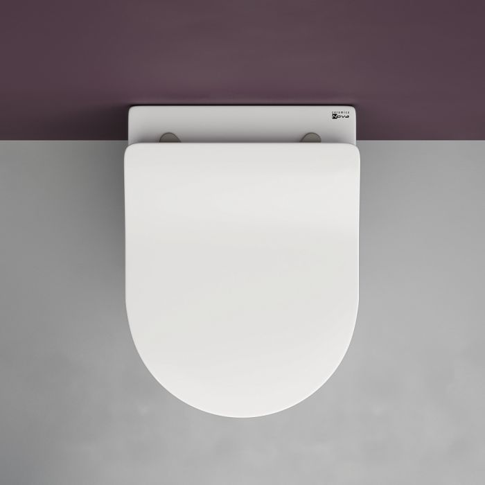 Комплект Унитаз подвесной Ceramicanova Play CN3001 с микролифтом, безободковый + Инсталляция Ewrika ProLT 0026-2020 + Кнопка 0041 хром