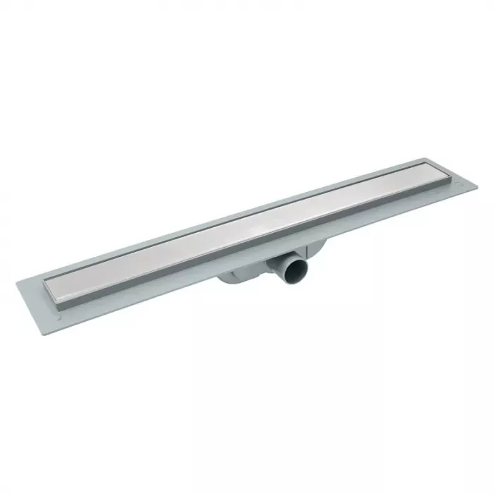 Душевой лоток CK Drain, 80 см, с щелевой решеткой, с рамкой, хром, AQCP11-80 Plain