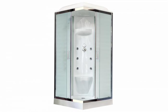 Душевая кабина 80х80 см Royal Bath НР RB80HP7-WC-CH стекло матовое с гидромассажем
