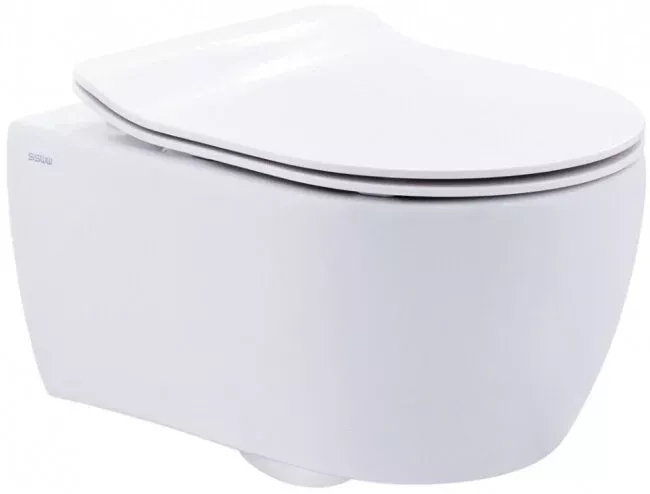 Подвесной унитаз SSWW NC2038V безободковый, крышка-сиденье Slim-Soft