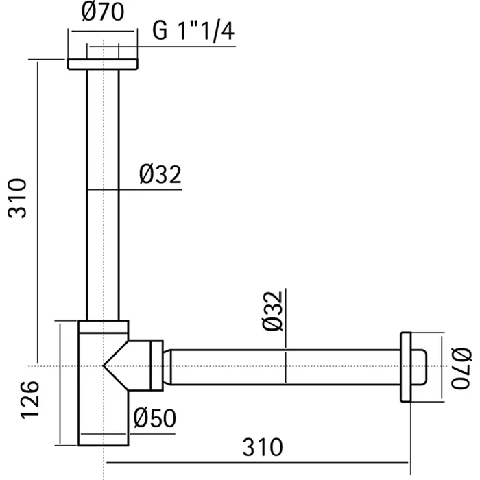 Сифон для раковины Cisal ZA004130D1 серый