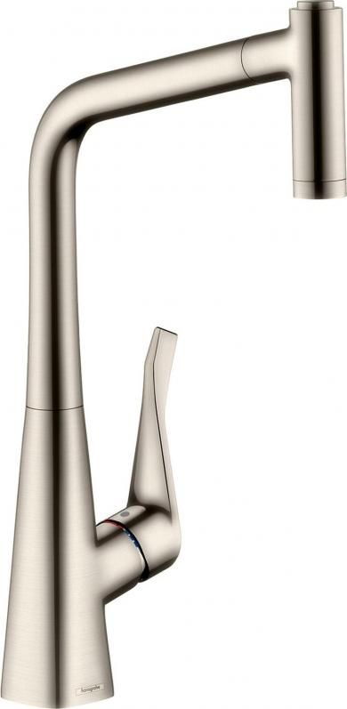Смеситель для кухонной мойки Hansgrohe Metris 14820800, сталь
