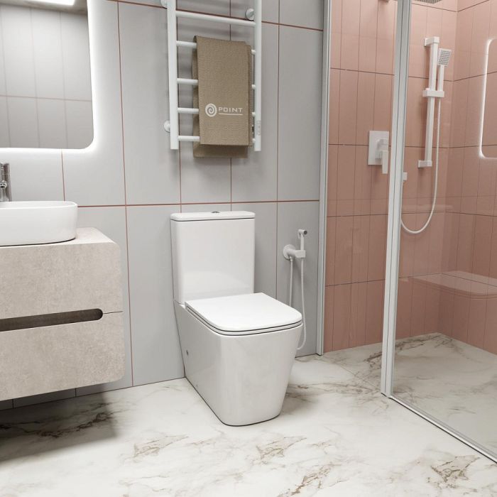 Унитаз-компакт Point Ника PN42081, белый