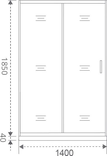 Душевая дверь в нишу Good Door Latte WTW-140-G-WE