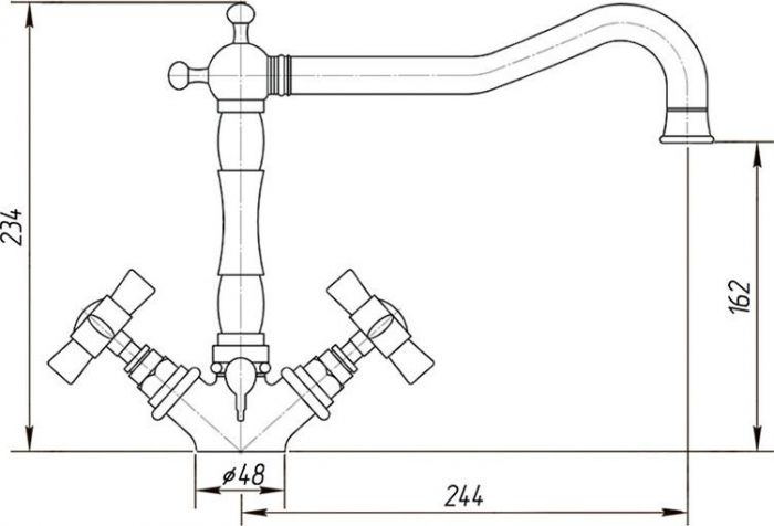 Смеситель для кухонной мойки Migliore Princeton ML.CUC-851.CR, хром