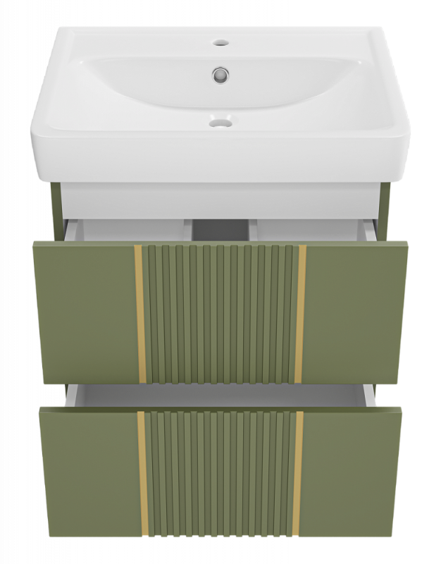 Тумба под раковину Brevita Vega VEG-09060-0802Я зеленый, золото