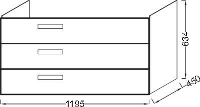 Тумба под раковину 120 см Jacob Delafon Rythmik EB1311-E70 Арлингтонский Дуб