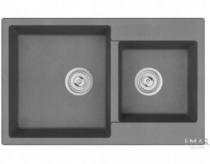 Кухонная мойка Emar Quartz EMQ-2800.Q Антрацит черный