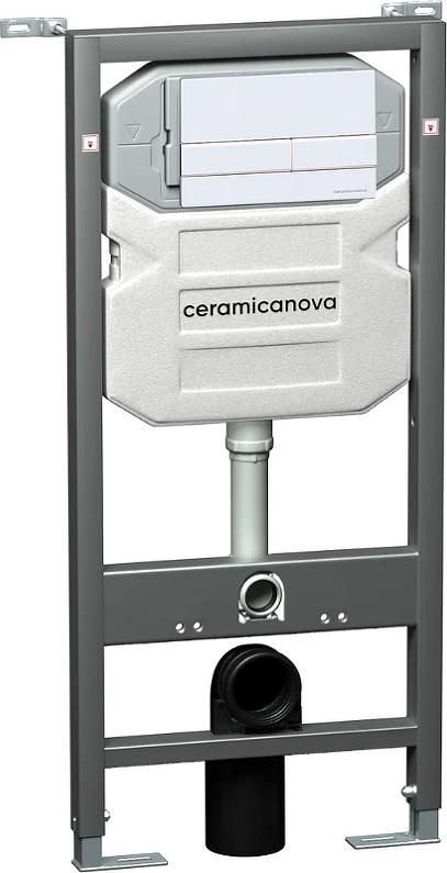 Комплект инсталляция с подвесным унитазом Ceramica Nova Forma CN3009_1002W_1000 с сиденьем микролифт и белой клавишей смыва